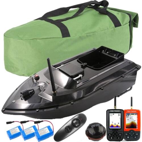 500M Wireless Fishing Bait Boat Dual Motors Carp Hook Post Boat Single Catapult Hopper LCD GPS Fishfinders Remote Control