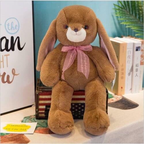 51" New Brown Bear Soft Toy Doll Kids Big Ears Cartoon Teddy Bear Plush Toy Gift Stuffed Animals