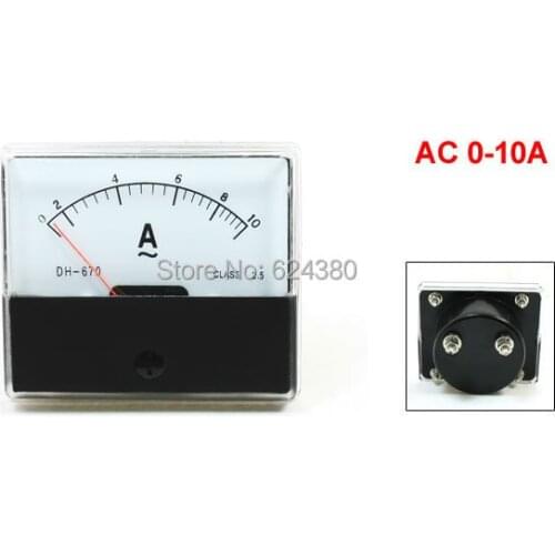 AC 0-10A 5A 15A 20A 30A 50A Analog Ammeter Panel AMP Current Meter Gauge DH-670 Amperemeter