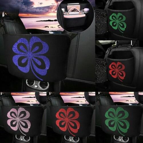 Bling Auto Car Hanging Organizer Seat Back Storage Crystal Container Stowing Tidying Rhinestone Car Accessories