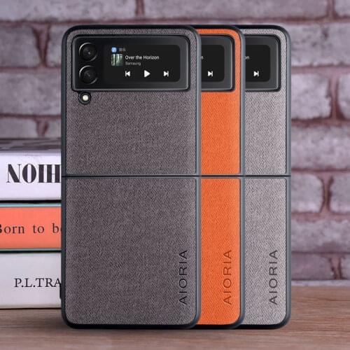 Case for Samsung Galaxy Z Flip3 5G Flip 3 coque Luxury textile Leather soft phone cover for samsung galaxy z flip3 case funda