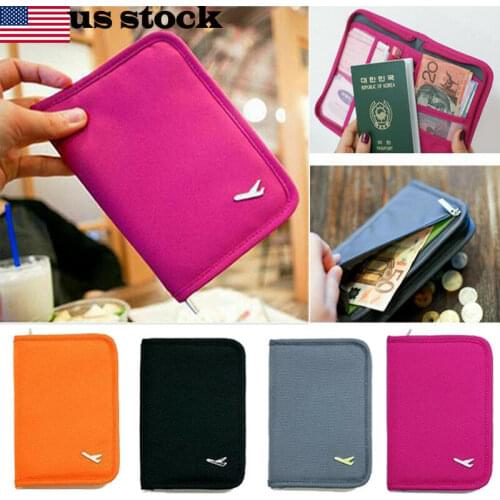 Travel Wallet Passport Holder RFID Organiser Pouch for Cards Documents Money IDs