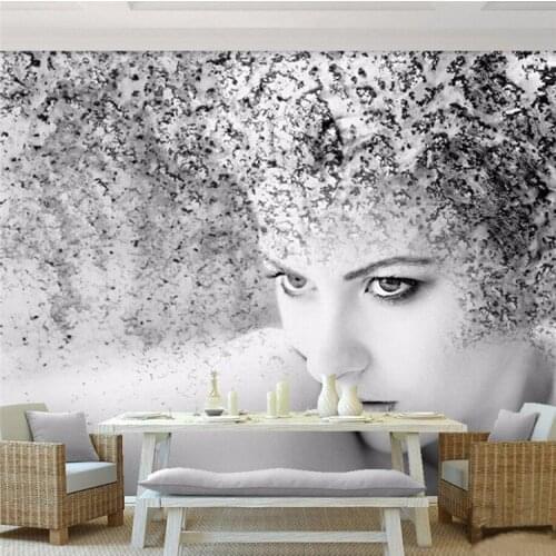 Custom photo wall paper Luxury Quality HD Black white artistic beauty abstract space fantasy 3d large wallpaper wall mural