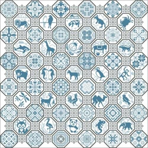 Geometric Jigsaw Animal Paradise patterns Counted Cross Stitch 11CT 14CT 18CT DIY Cross Stitch Kits Embroidery Needlework Sets