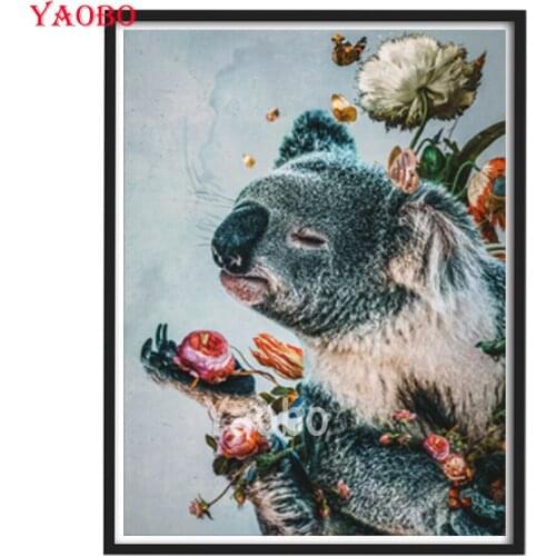 Koala animal diamond painting crosss stitch,diamond mosaic hobbies and crafts diamond embroidery,Full square round