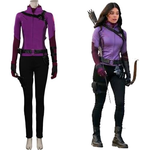 Hawkeye Kate Bishop Cosplay Costume Top Pant Props Suit Halloween Carnival Outfits