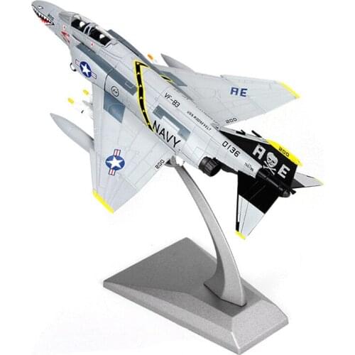 F4 Strike Fighter Simulation Model 17.7cm Length 1:100 Scale for Ornaments Collection or Airshow