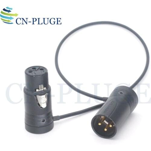 Low-Profile XLR NEUTRIK 3pin XLR male to 3pin XLR female Audio Line, Use SOMMER SOD-14 audio cable