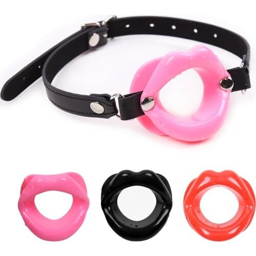 Sexy Lips Silicone Mouth Gag Fixation Mouth Stuffed Oral Toys for Women Adult Games Sex Products BDSM Oral Sex Toys Bdsm Hood