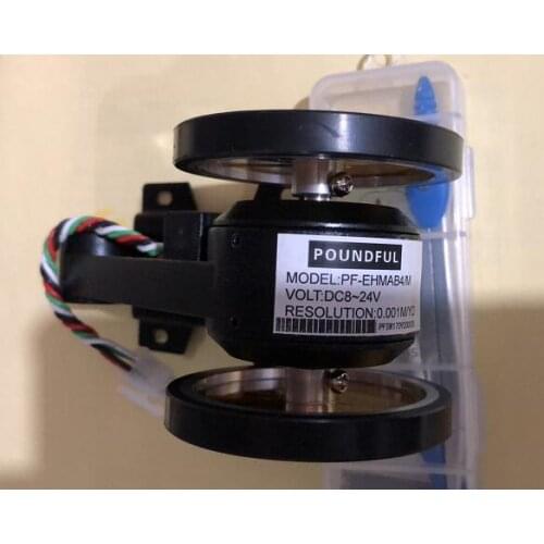 POUNDFUL Meter counter MODEL:PF-EHMAB4/M VOLT:DC8-24V RESOLUTION:0.001M/YD