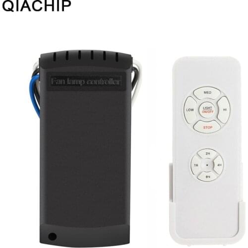 QIACHIP Universal Ceiling Fan Light Lamp Timing Speed Controller Switch Wireless Remote Control Kit Transmitter and receiver