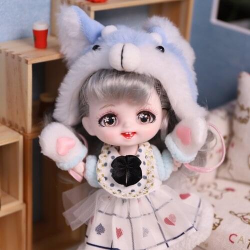 Dream Fairy 1/8 BJD Animal Style 16CM Ball Jointed Doll Including Clothes Shoes Cute Makeup DIY Toys Pocket Doll for Girls
