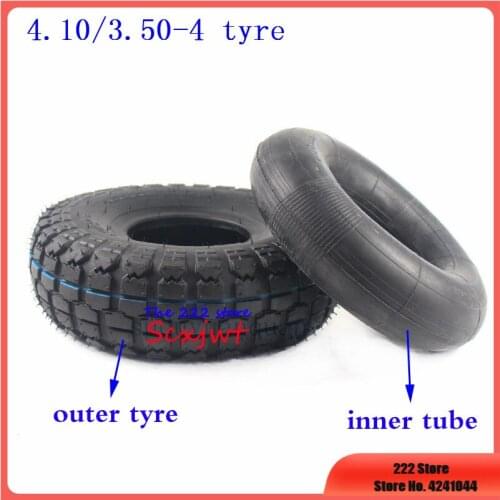 Tyres 4.10/3.50-4 410/350-4 ATV Quad Go Kart 47cc 49cc Chunky 4.10-4 Tire inner tube For All Models 3.50-4 4"