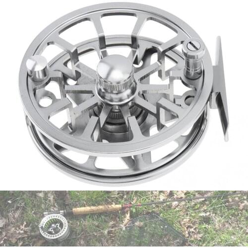 Ultralight 7/8 WT Fly Fishing Reel Max Drag 6KG / 13LB Aluminum Alloy CNC Machine Cut 145g Large Arbor Casting Former Ice- Reel