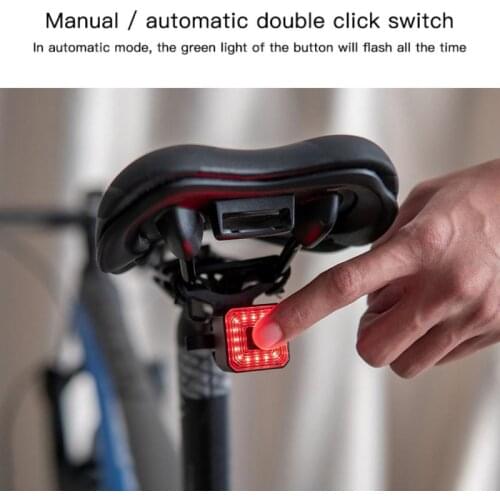 YALEBIKE Bicycle Smart Auto Brake Sensor Light Waterproof LED USB Rechargeable Riding Tail Light Bicycle Tail Light Accessories