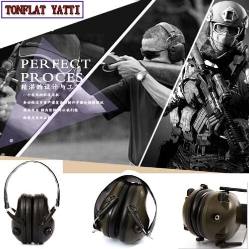 Military Gear Ear Protectors Anti-noise Tactical Headset Ipsc Shooting Sport Hunting 3.5 Plug Electronic Protection Earmuffs