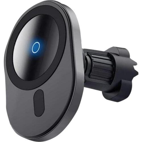 For IPhone 12 Mini Pro Max 15W Car Wireless Charger 360 Rotation Durable Magnetic Charging Adaptor Air Vent Car Phone Mount