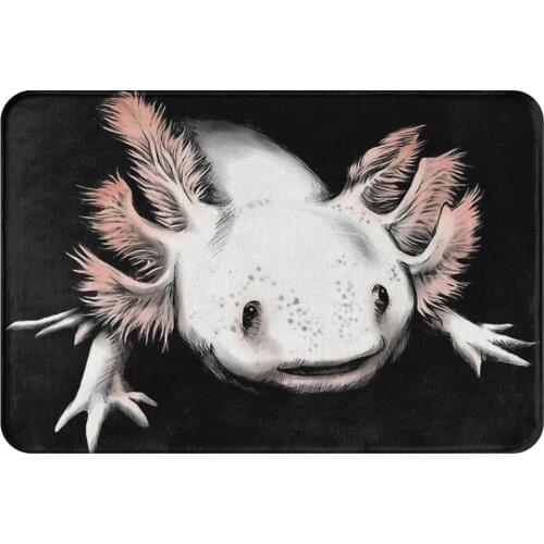 Axolotl Lover Walking Fish Bath Mat White Doormat Kitchen Carpet Balcony Rug Home Decor