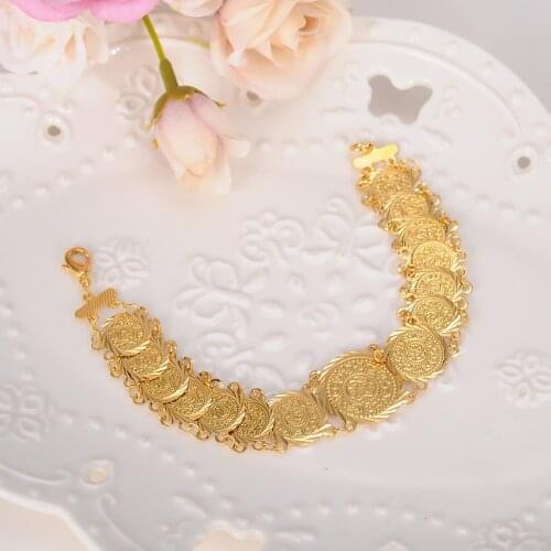 Bangrui Gold coin bracelet for women gold color ethiopian bangle arab coins African/Egyptian/Middle East /Israel/Iran/Iraqi