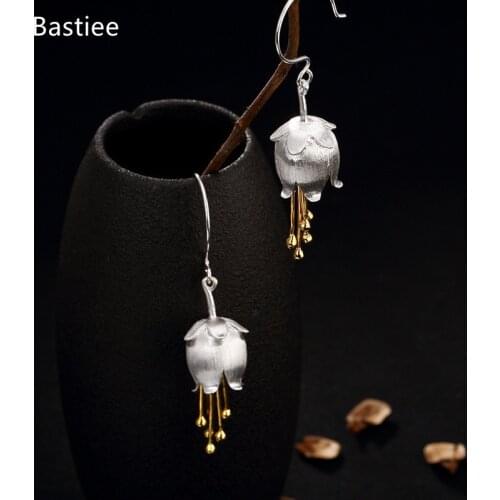 Bastiee Earings Fashion Jewelry Geometric Silver 925 Jewelry Vintage Korean Earrings Sterling Silver