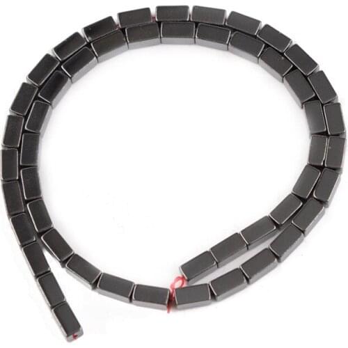 Gorgeous Rectangular Shape Hematite Beads Bracelet Necklace Handmade Semi-finished Products Wholesale Accessories 1x3mm-4x13mm