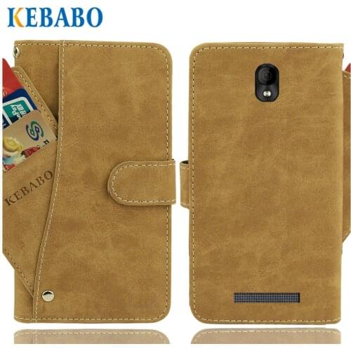 Vintage Leather Wallet Vertex Impress Wolf Case 5" Flip Luxury 3 Front Card Slots Cover Magnet Stand Phone Protective Bags