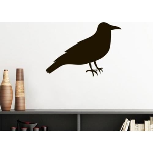 Black Crow Cute Animal Portrayal Silhouette Removable Wall Sticker Art Decals Mural DIY Wallpaper for Room Decal