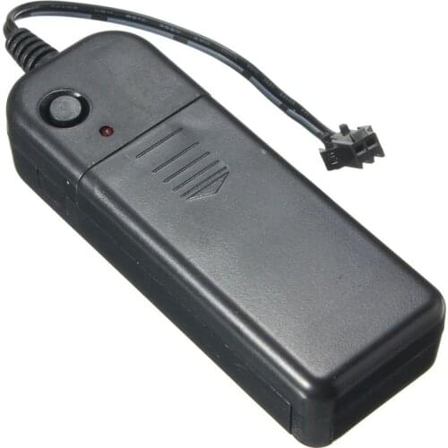 DC3V AA Battery Holder Box For 1-10m Light EL Wire Glasses Glow Neon Decor Battery Storage Cover Box Converter Connector