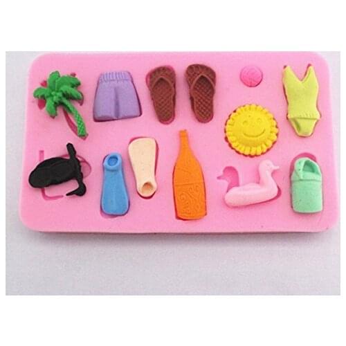 F1037 Dress Silicone Fondant Mold Gum Paste Cake Decorating cake topper Mould