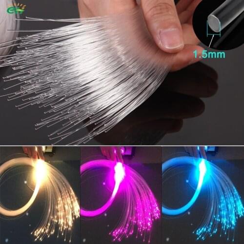 Meter Feet sale 1.5mm plastic end emit light optic fiber for star ceiling lights