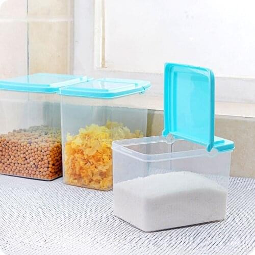 Kitchen Storage Seal Storage Boxe Plastic Crisper Grains Food Storage Box Sorting Food Coarse Cereals Grains Storage Container