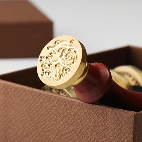 Wax Seal Stamp Set Retro Creatives Sealing Stamp With Wooden Handle For DIY Craft Invitation Letter Card Tools HFing
