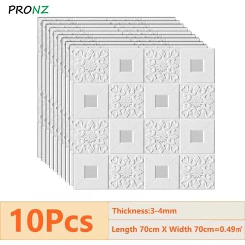 3D Stereo Wall Stickers DIY Wallpaper Ceiling Panel Roof Decor Self-adhesive Waterproof Living Room Decoration TV Background