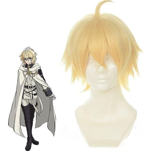 Anime Seraph Of The End: Vampire Reign Cosplay Wigs Mikaela Hyakuya Cosplay Wig Heat Resistant Synthetic Wig Hair Halloween Wigs