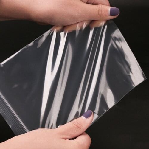 Hot 7 Sizes 100pcs Transparent Plastic Bag Self Sealing Food Bags Gifts Candy Jewelry Reclosable Storage Zipper Bag Dropshipping