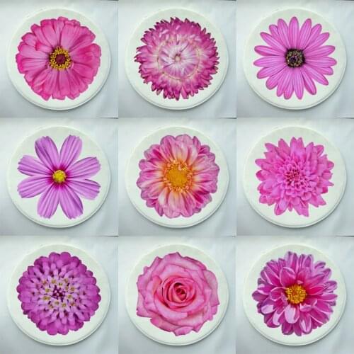 Flowers series Print Custom Round Doormat Non-slip Rug Pad Carpet Kids Room Home Decor Floor Mat Water Absorption Mat Mats