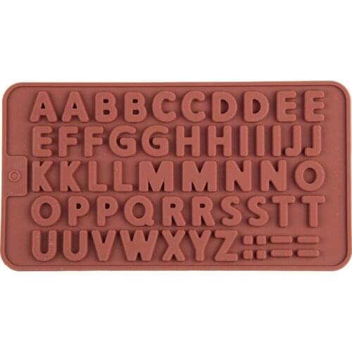 Silicone Horizontal Alphanumeric Chocolate Mold 52 Grid Biscuit Baking Mold Ice Tray Epoxy Mold DIY kitchen accessories