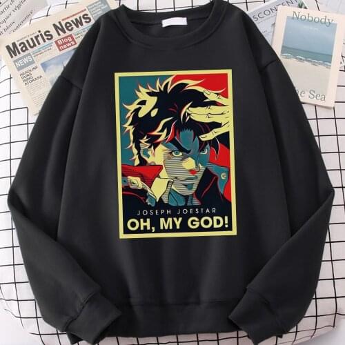 Jojos Bizarre Adventure Sweatshirt Hoodies Mens 2021 New Autumn Spring Tracksuit Joseph Joestar Stand Power harajuku Streetwear