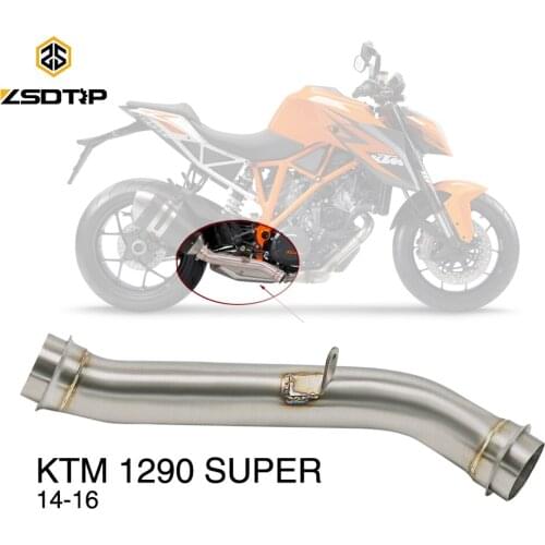 ZSDTRP Motorcycle Exhaust Pipe Middle Pipe Link Pipe Connection Stainless Steel For Super KTM1290 2014-2016 Middle Link Pipe
