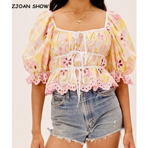 Ажурные блузки ZJOAN SHOW China At AliExpress