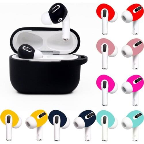 1 Pair Silicone Earphone Case Cover for Airpods Pro Colorful Soft Ultra Thin Earphone Tips Anti Slip Earbud Earphone Accessories