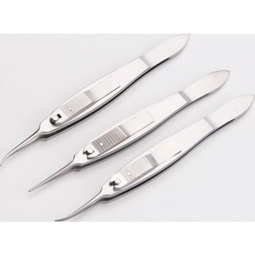 1pcs HELVESTON Stern Castroviejo Fixation Forceps Straight/Left/ Right with lock ophthalmic surgical instruments