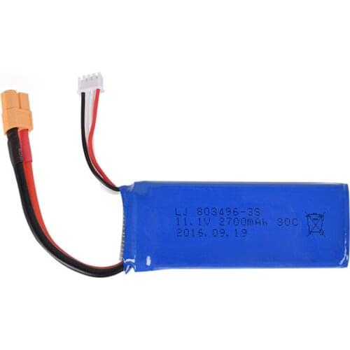 11.1v 2700mah 30c 803496 Lipo Battery XT60 Plug CX20 V303 V393 WL913 2.4G RC racing boat aircraft 3S High power lithium polymer