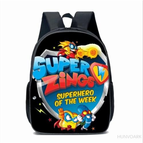 11/13/16 Inch super zings Print Backpack in School Stylish Boys Girls Bagpack for Children Kids Rucksack Mochila