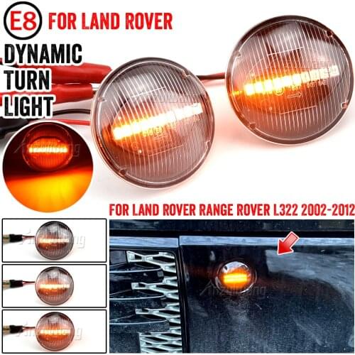 2Pcs Led Dynamic Turn Signal Side Marker Light Sequential Blinker Light Side Repeater For Land Rover Range Rover L322 2002-2012