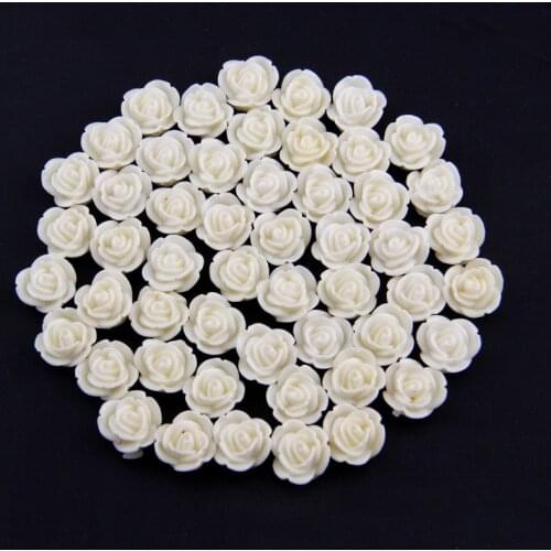 20pcs/lot 8*14mm Resin Rose Decoration Flowers Beads For Bracelet Necklace Craft Jewelry Diy Accessories