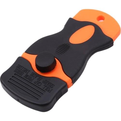 Car Squeegee Vinyl Window Ice Remover Cleaning Tool Plastic Scraper Steel Blades Knife Tinting Tools+10pcs Plastic Blade