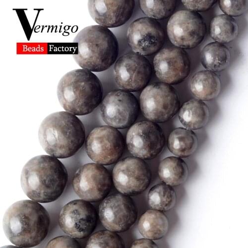 Natural Coffee Labradorite Stone Beads For Jewelry Making 6 8 10 12mm Round Spacer Beads Diy Bracelets Jewellery 15inch