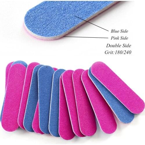 Mini Double-Sided Nail File Disposable Decorative Art Tools Sand Emery Board Sandpaper Nail Buffer 180/240 Grit Nail Art