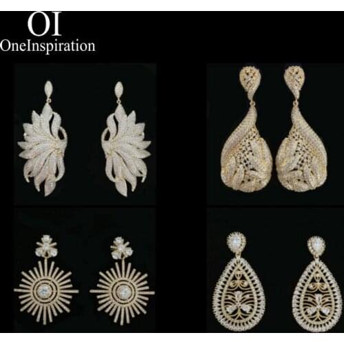 New Store Exclusively Enjoys CZ Zirconia Creative Earrings, Suitable For Elegant Ladies And Brides Wedding Jewelry Accessories